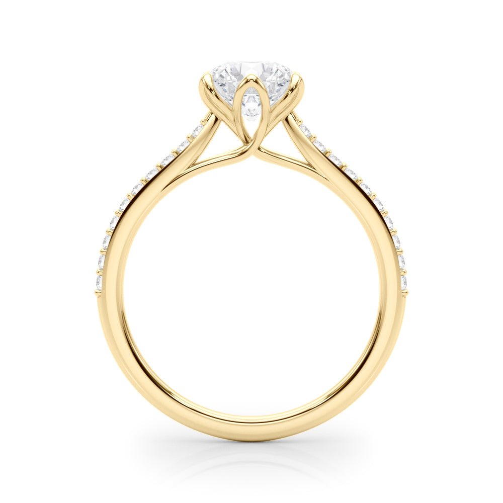 Curfew Collection | the FLORA Ring - 6 prong pave (1/6 ct. tw.)