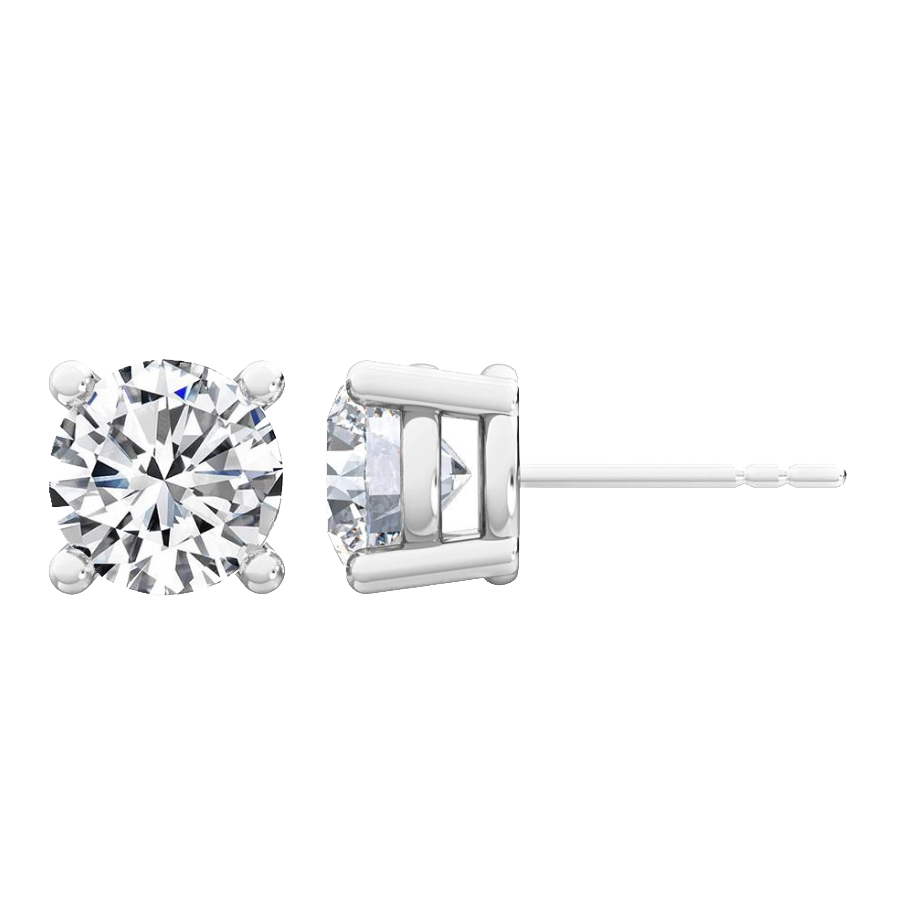 Round Diamond Studs (4 prong) - IGI certified