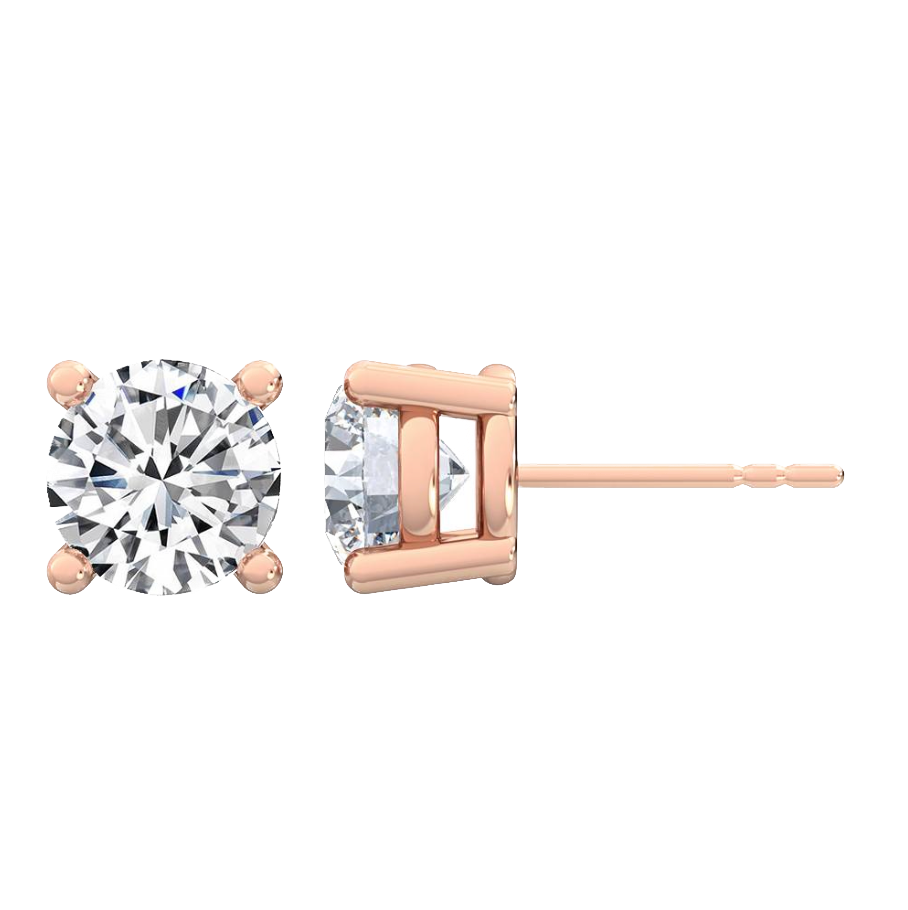 Round Diamond Studs (4 prong) - IGI certified